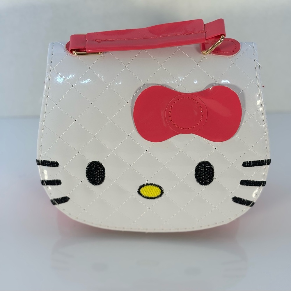 Hello Kitty Quilted White and Pink Purse